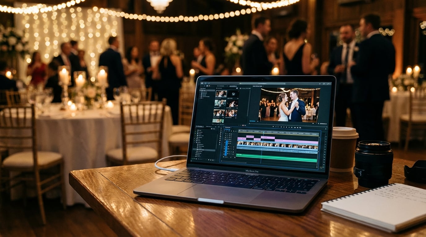 Behind the scenes: editing content during the reception so you can share it that night