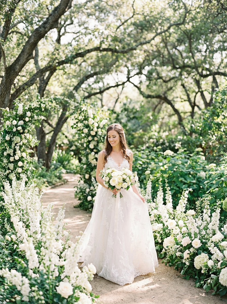 Bride walking down aisle
